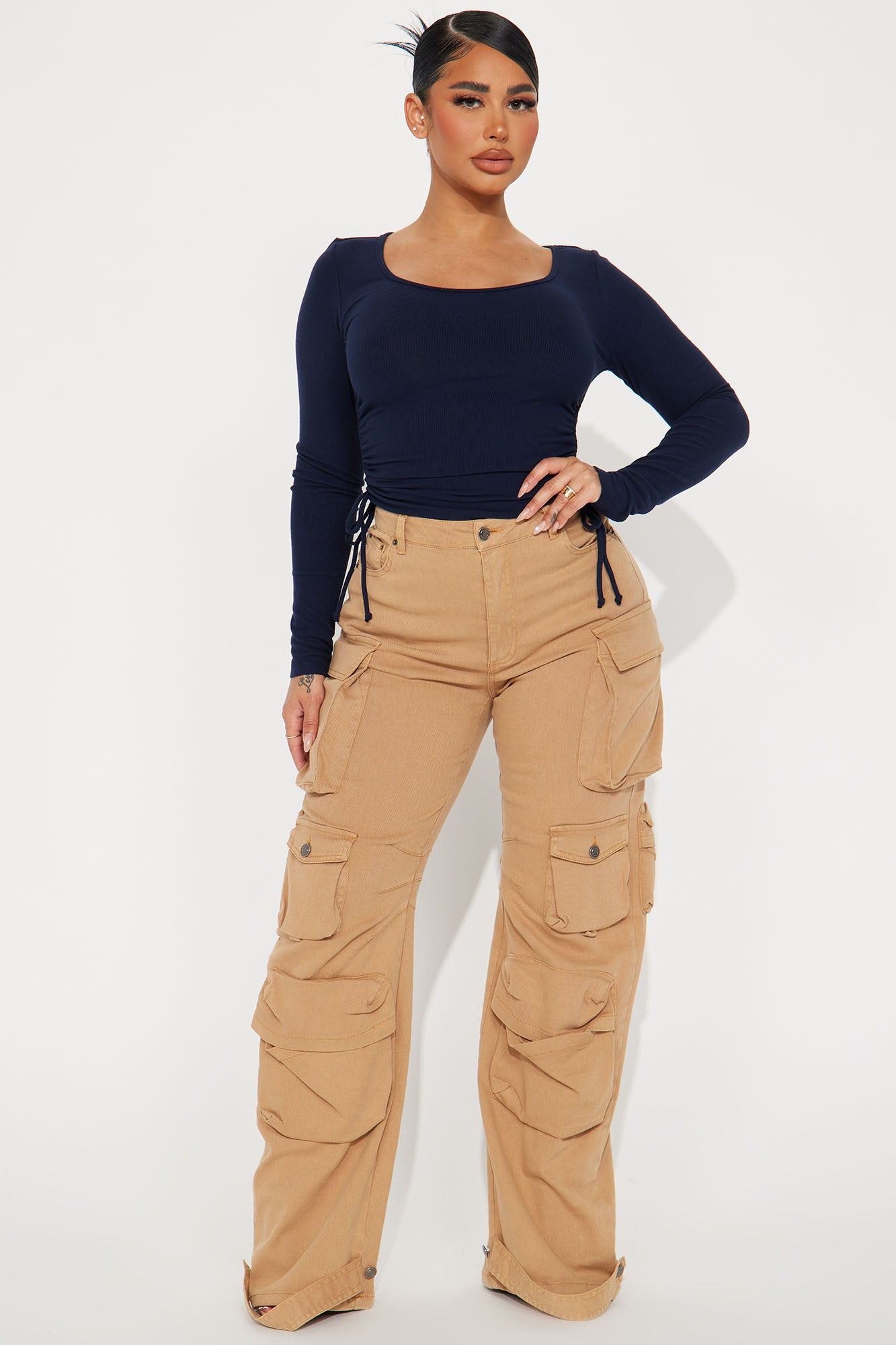 Jamie Ruched Top - Navy sold by Fashion Nova product image thumbnail 2