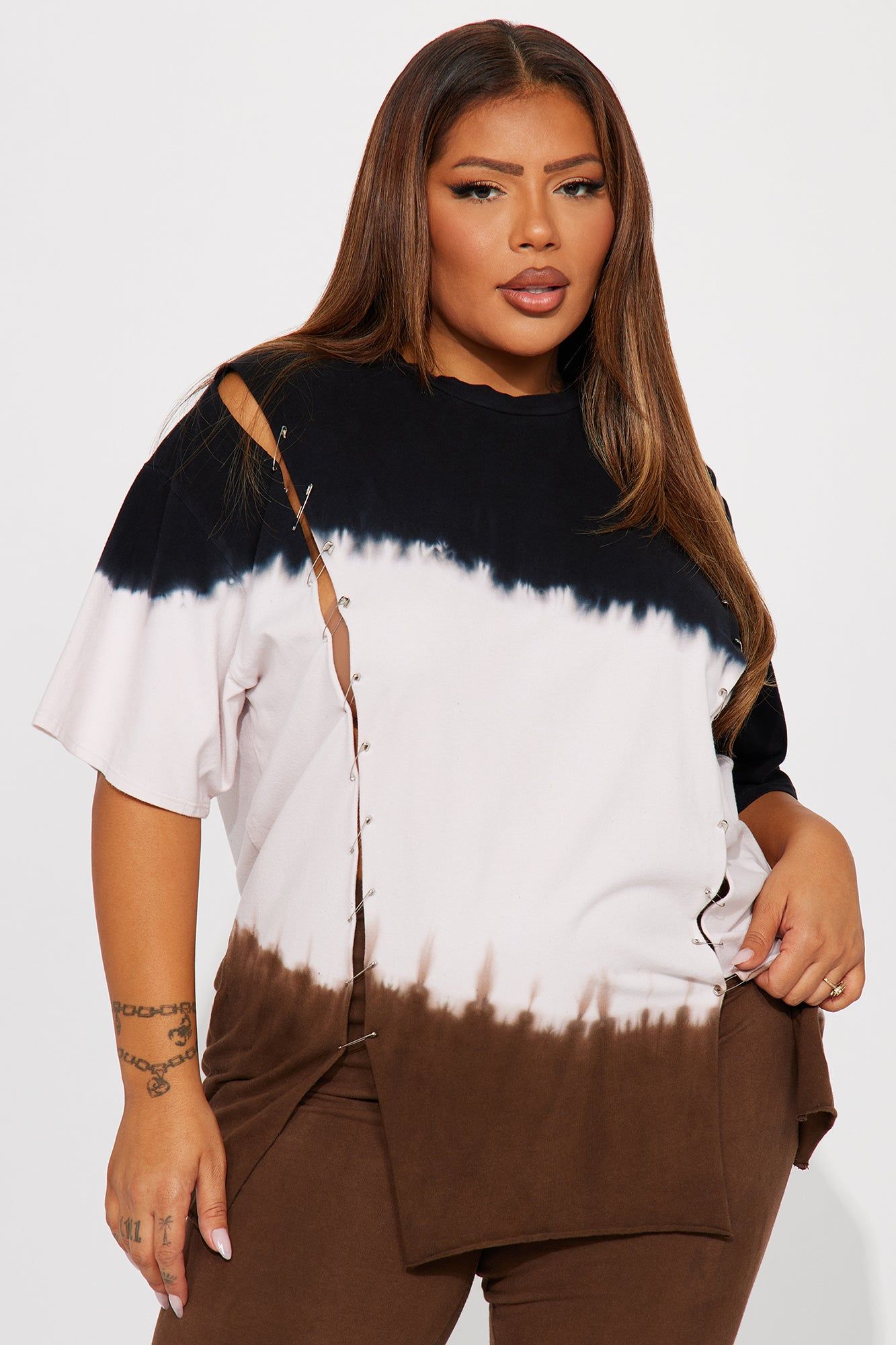 Told You Tie Dye Legging Set - Brown Combo sold by Fashion Nova product image thumbnail 5