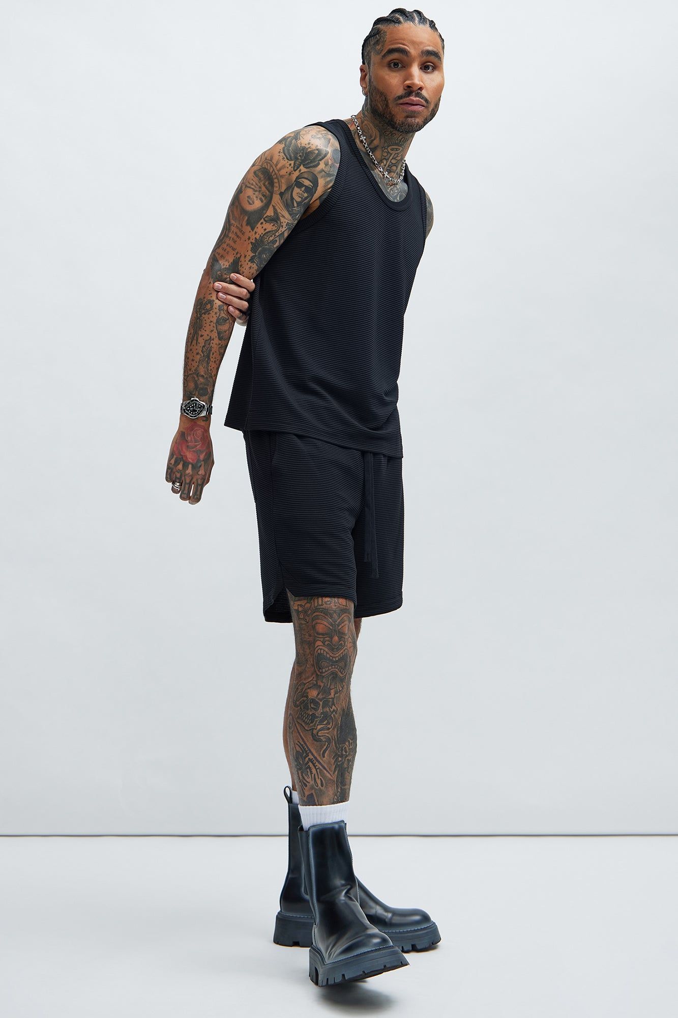 Zyler Textured Tank Top - Black sold by Fashion Nova product image thumbnail 2