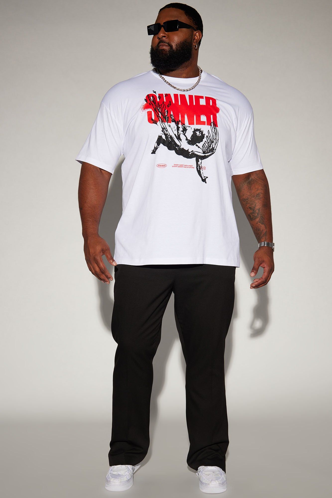 Fallen Sinner Short Sleeve Tee - White sold by Fashion Nova product image thumbnail 5