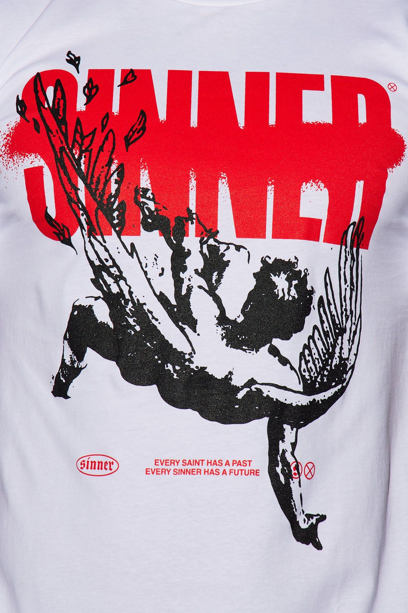 Fallen Sinner Short Sleeve Tee - White sold by Fashion Nova product image thumbnail 3