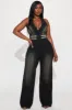 Demie Denim Jumpsuit - Black sold by Fashion Nova
