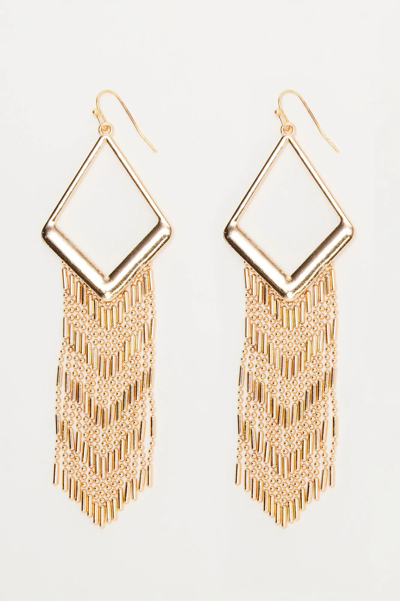 Fringe Chain Earrings - Gold sold by Fashion Nova product image thumbnail 3