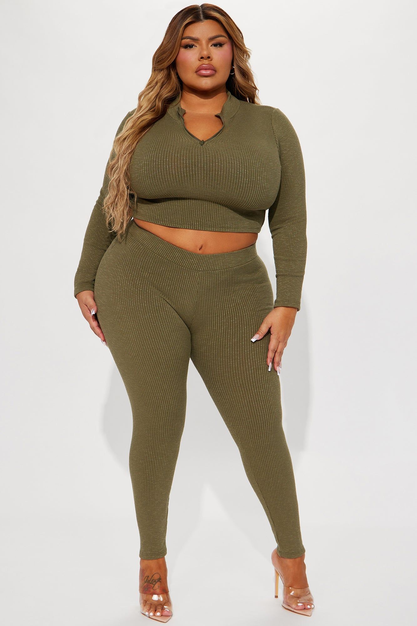 Wanderlust Dreams Legging Set - Olive sold by Fashion Nova product image thumbnail 4