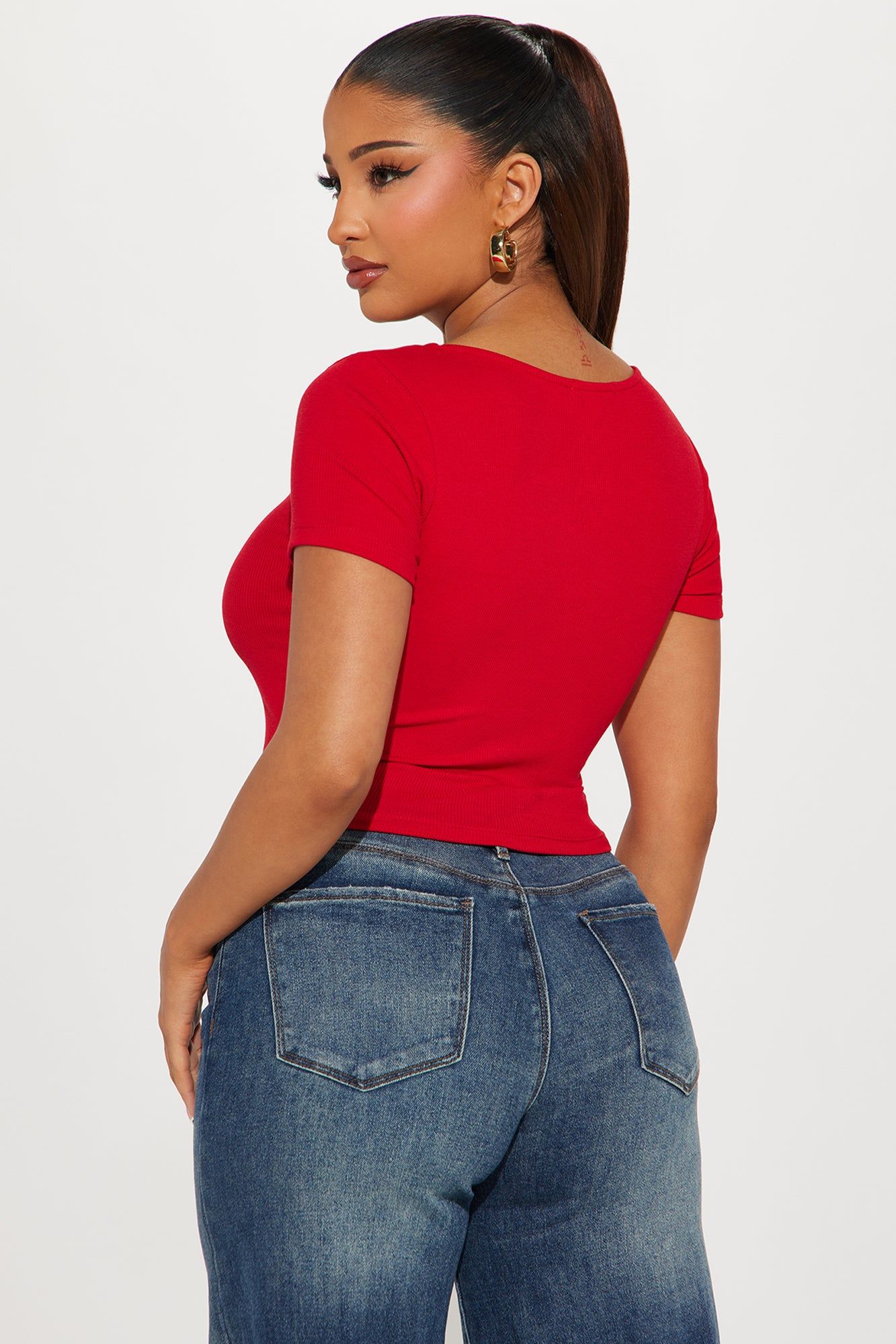 Riley Crop Top - Red sold by Fashion Nova product image thumbnail 3