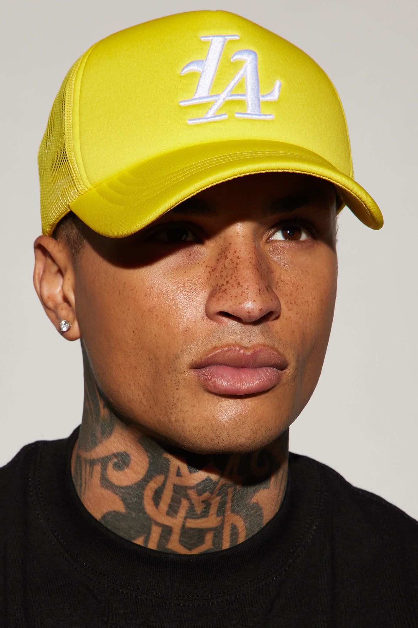 LA Trucker Hat - Yellow sold by Fashion Nova