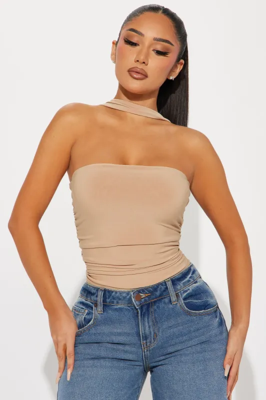 Hottest View Bodysuit - Taupe sold by Fashion Nova