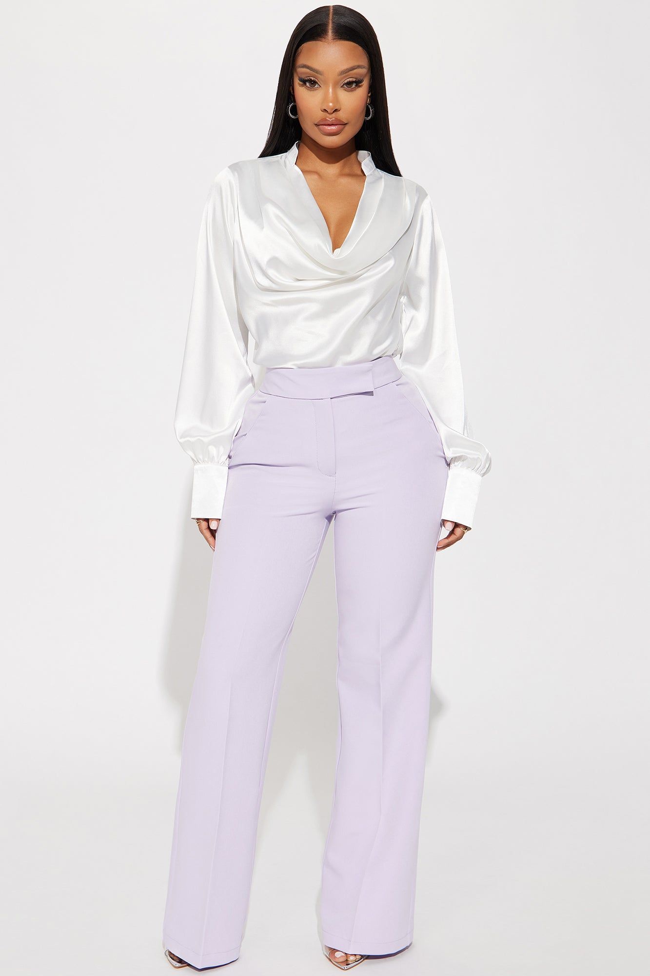 Look My Way Satin Blouse Top - White sold by Fashion Nova product image thumbnail 2