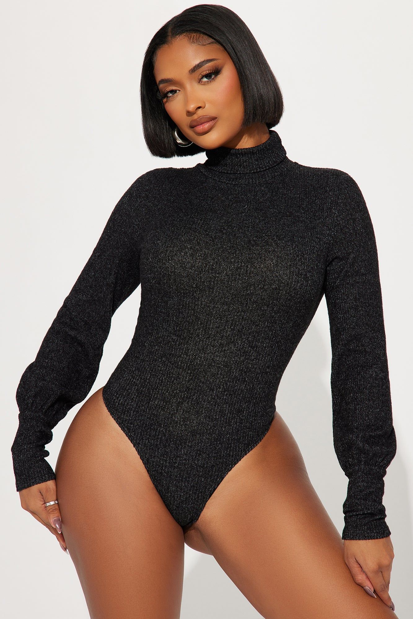 Playing It Smart Bodysuit - Black sold by Fashion Nova