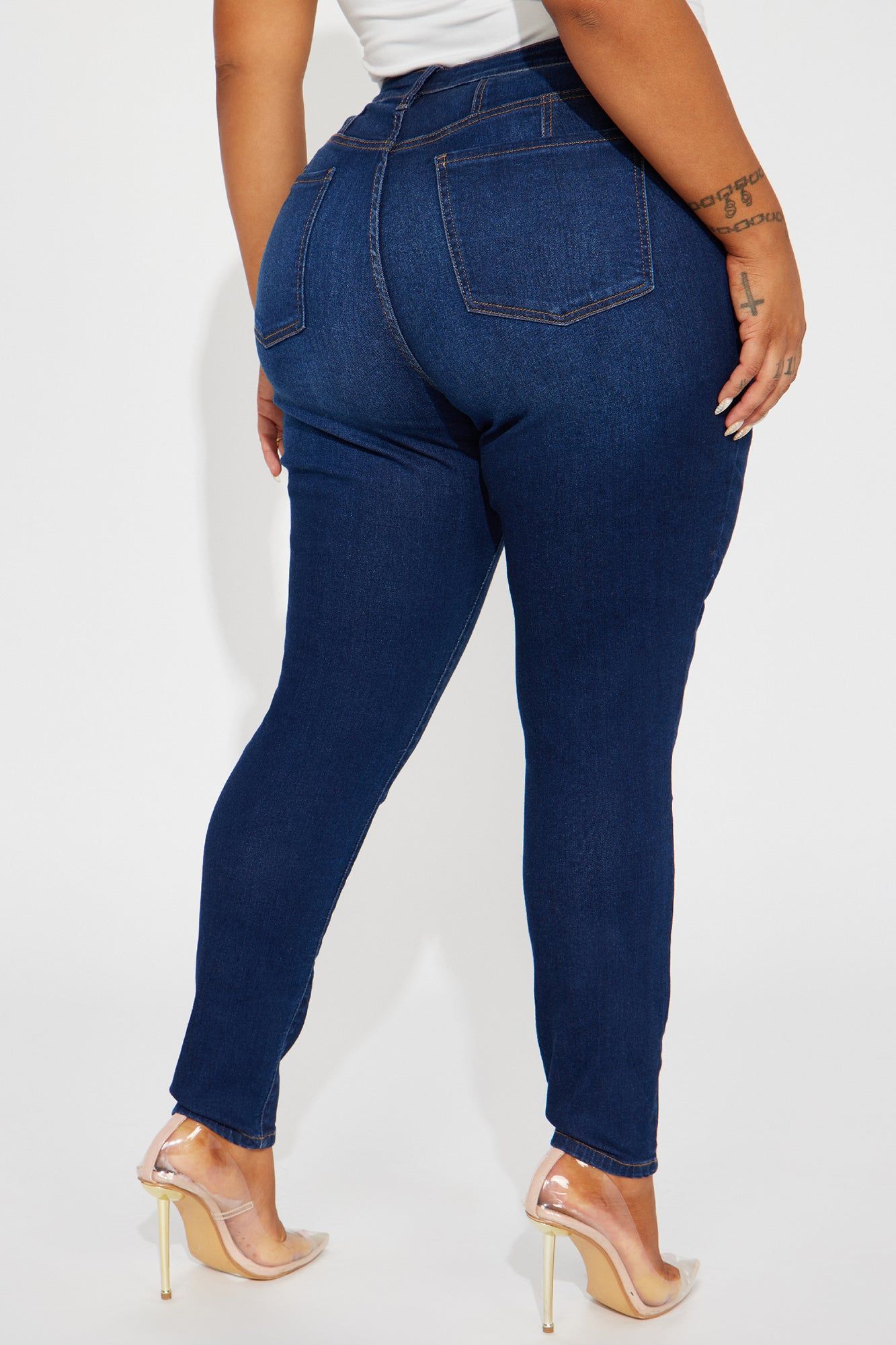 Kiley Control Curvy Stretch Skinny Jeans - Dark Wash sold by Fashion Nova product image thumbnail 8