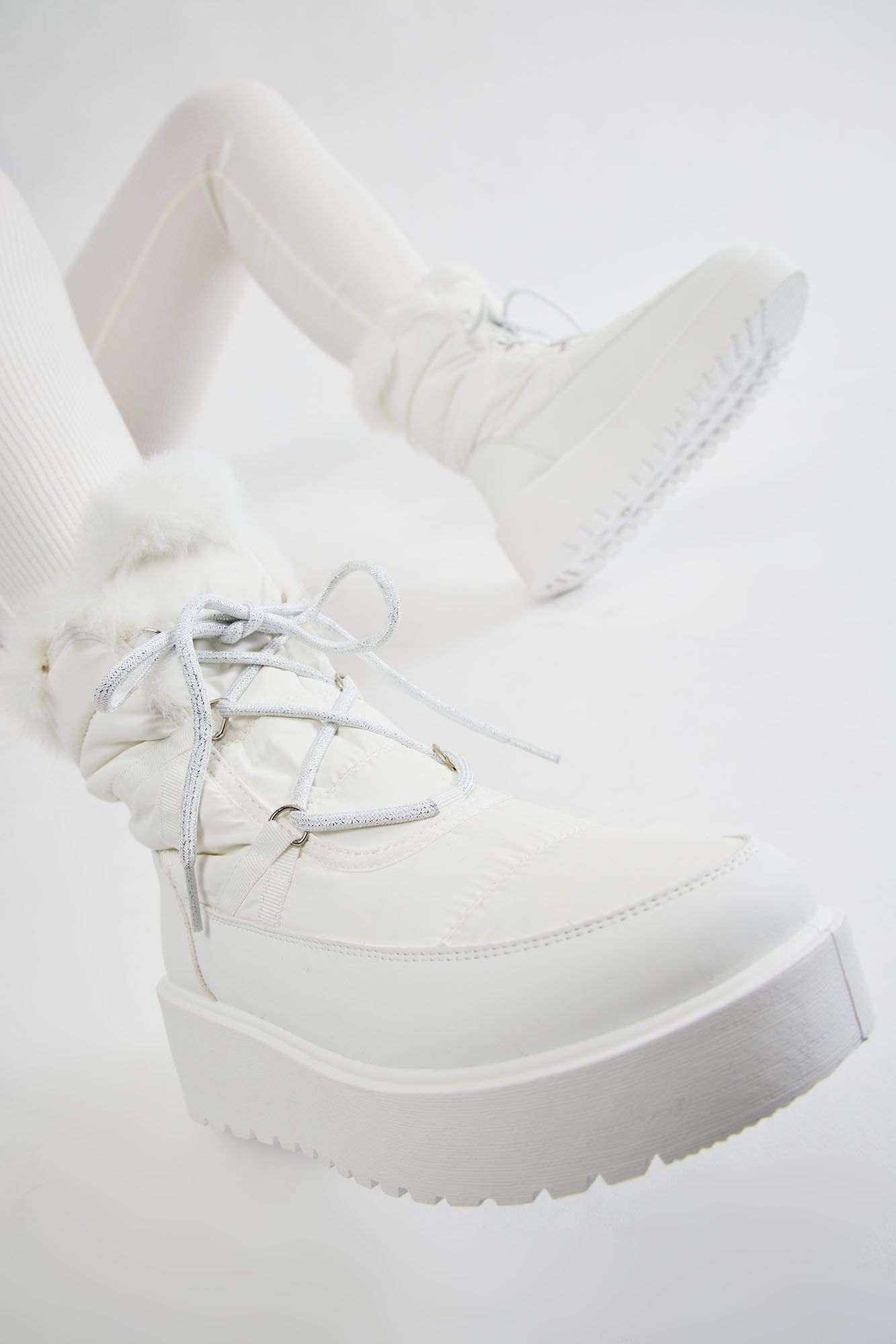 Keep Me Warm Boots - White sold by Fashion Nova