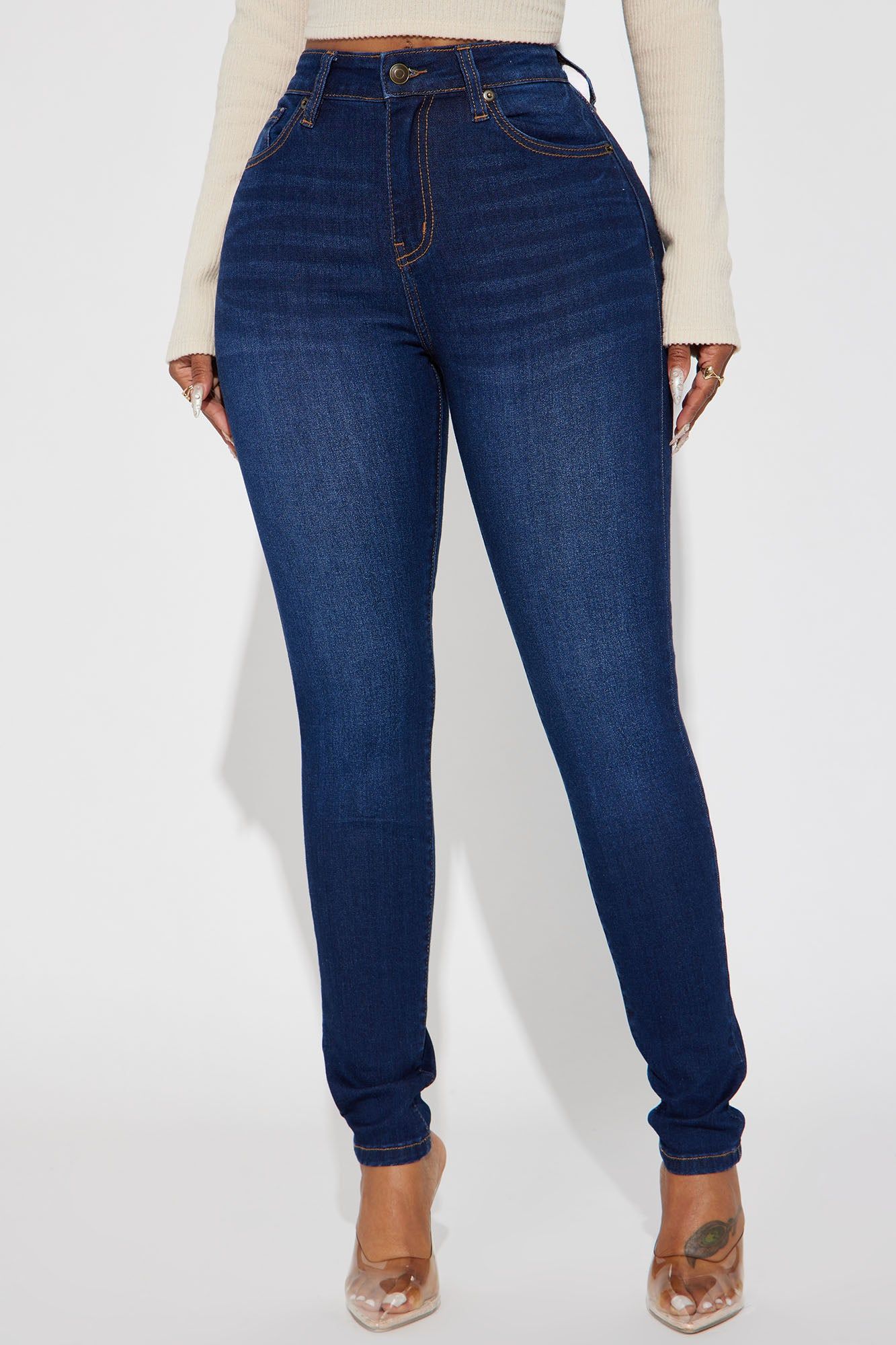 Kiley Control Curvy Stretch Skinny Jeans - Dark Wash sold by Fashion Nova product image thumbnail 2