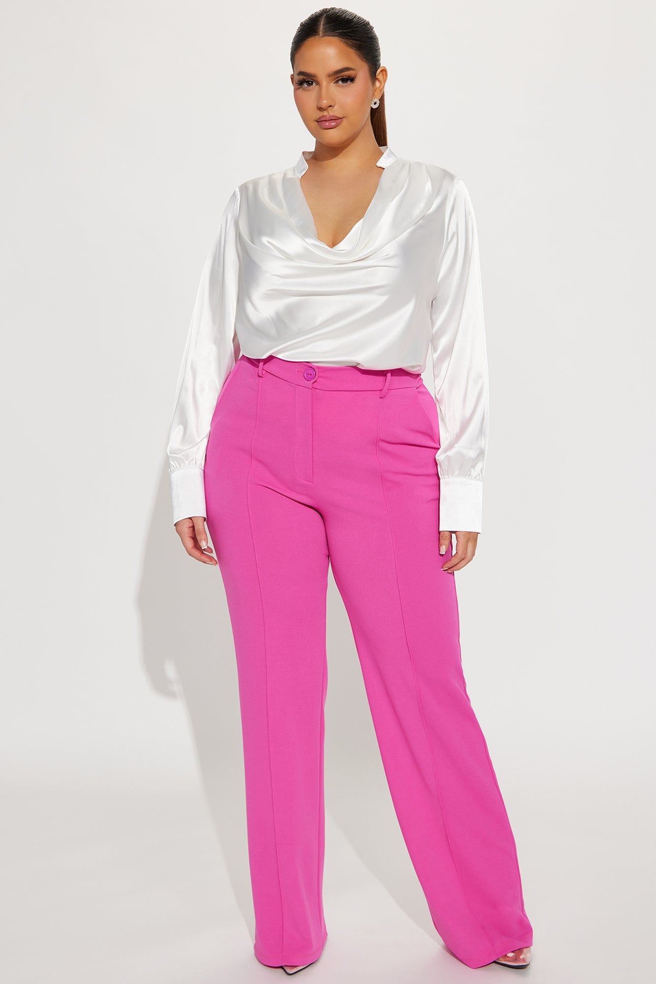 Look My Way Satin Blouse Top - White sold by Fashion Nova product image thumbnail 5