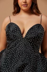 Giselle Embellished Mini Dress - Black sold by Fashion Nova