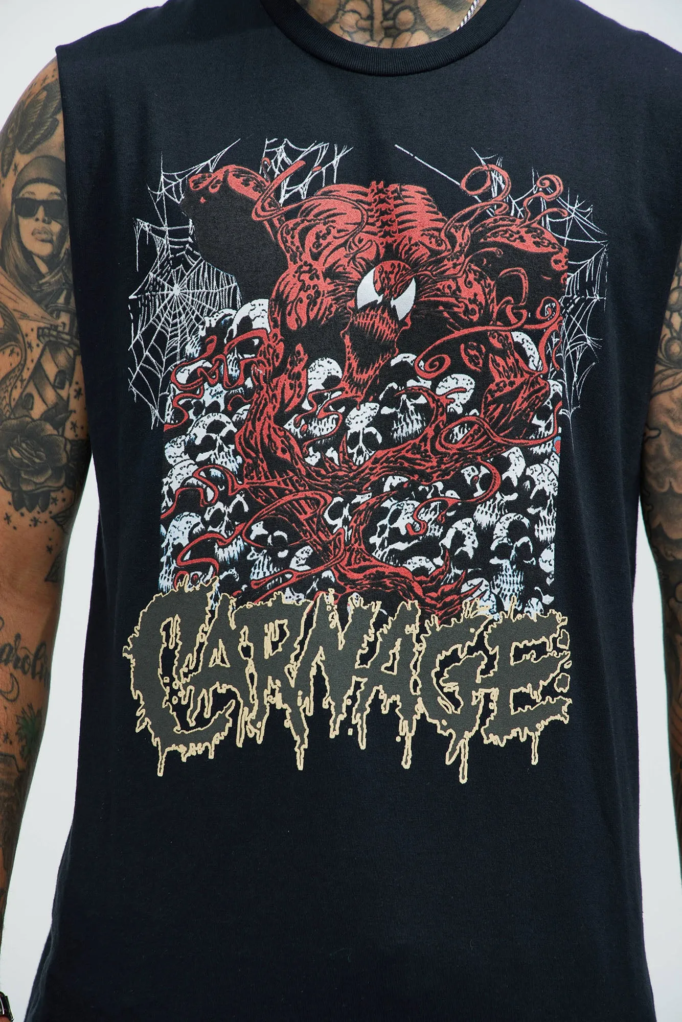Marvel Carnage Sleeveless Tee - Black sold by Fashion Nova product image thumbnail 2
