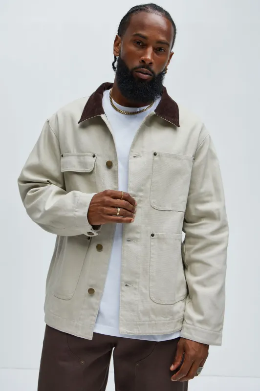 Alexander Utility Chore Jacket - Off White sold by Fashion Nova