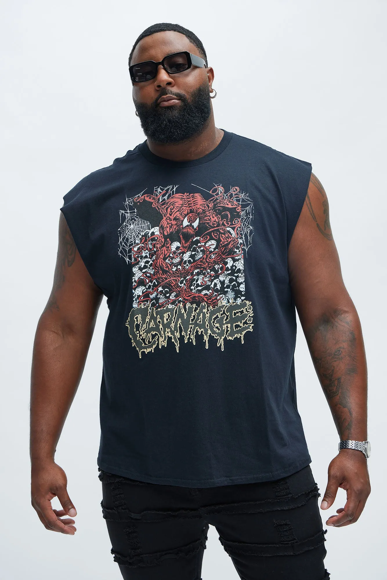 Marvel Carnage Sleeveless Tee - Black sold by Fashion Nova product image thumbnail 5
