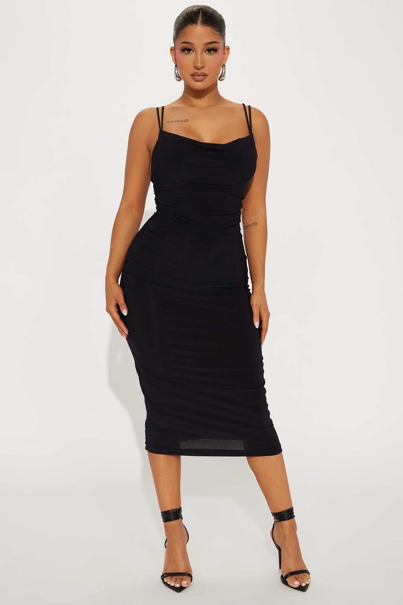 Jen Midi Dress - Black sold by Fashion Nova