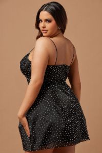 Giselle Embellished Mini Dress - Black sold by Fashion Nova