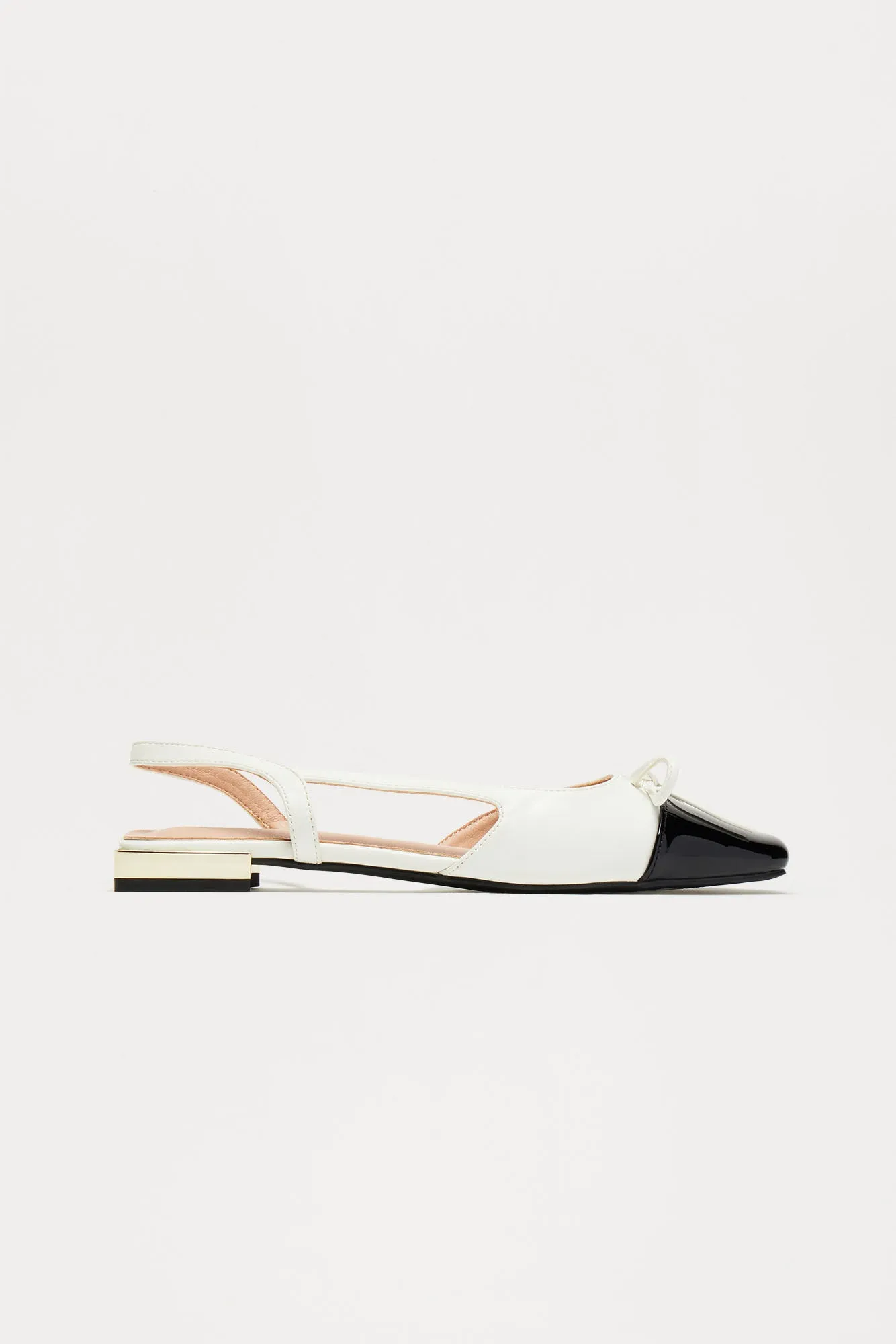 Sweet Melody Ballet Flats - White/Black sold by Fashion Nova product image thumbnail 4