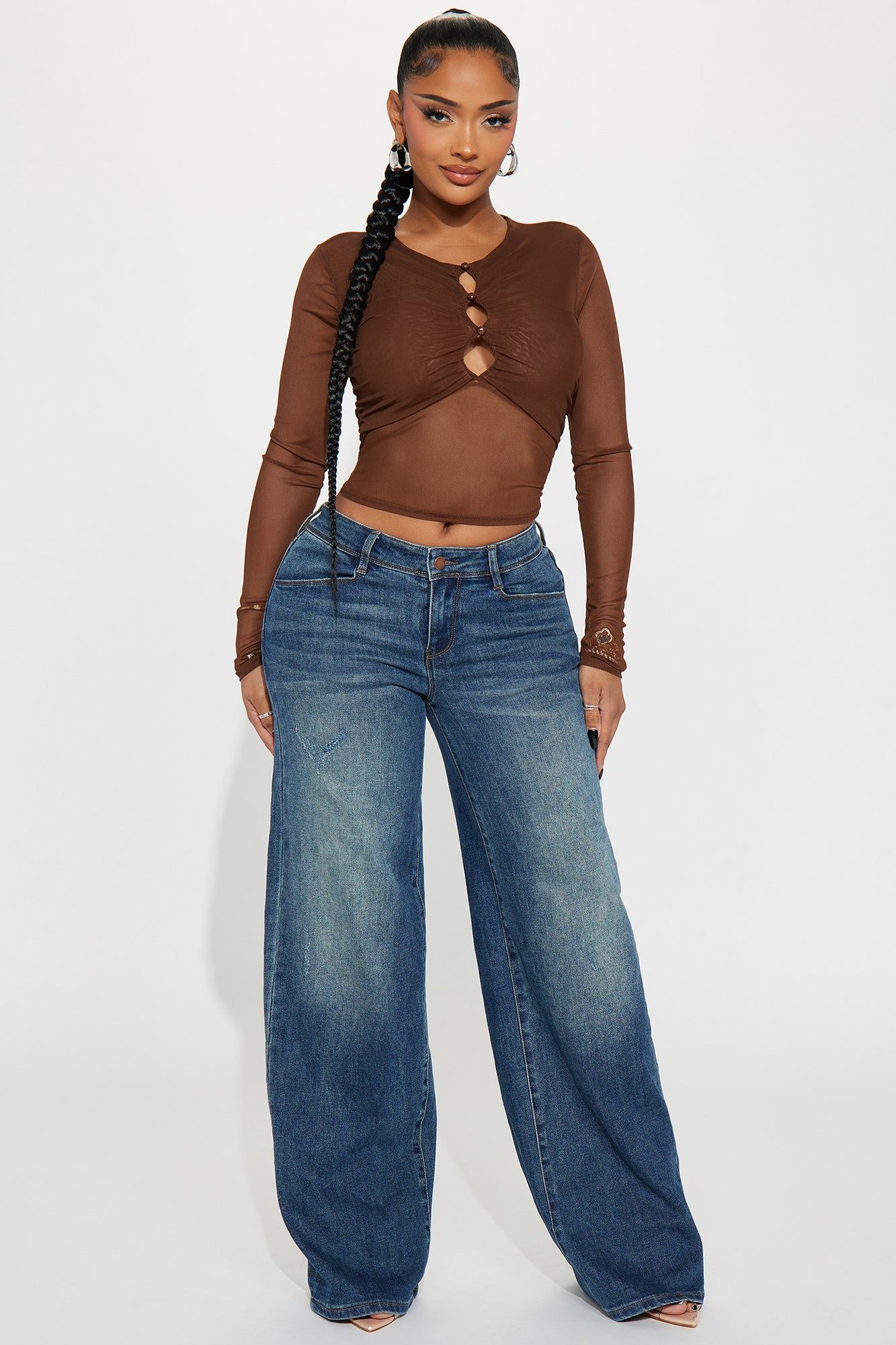 Slice Of Life Mesh Top - Brown sold by Fashion Nova product image thumbnail 2