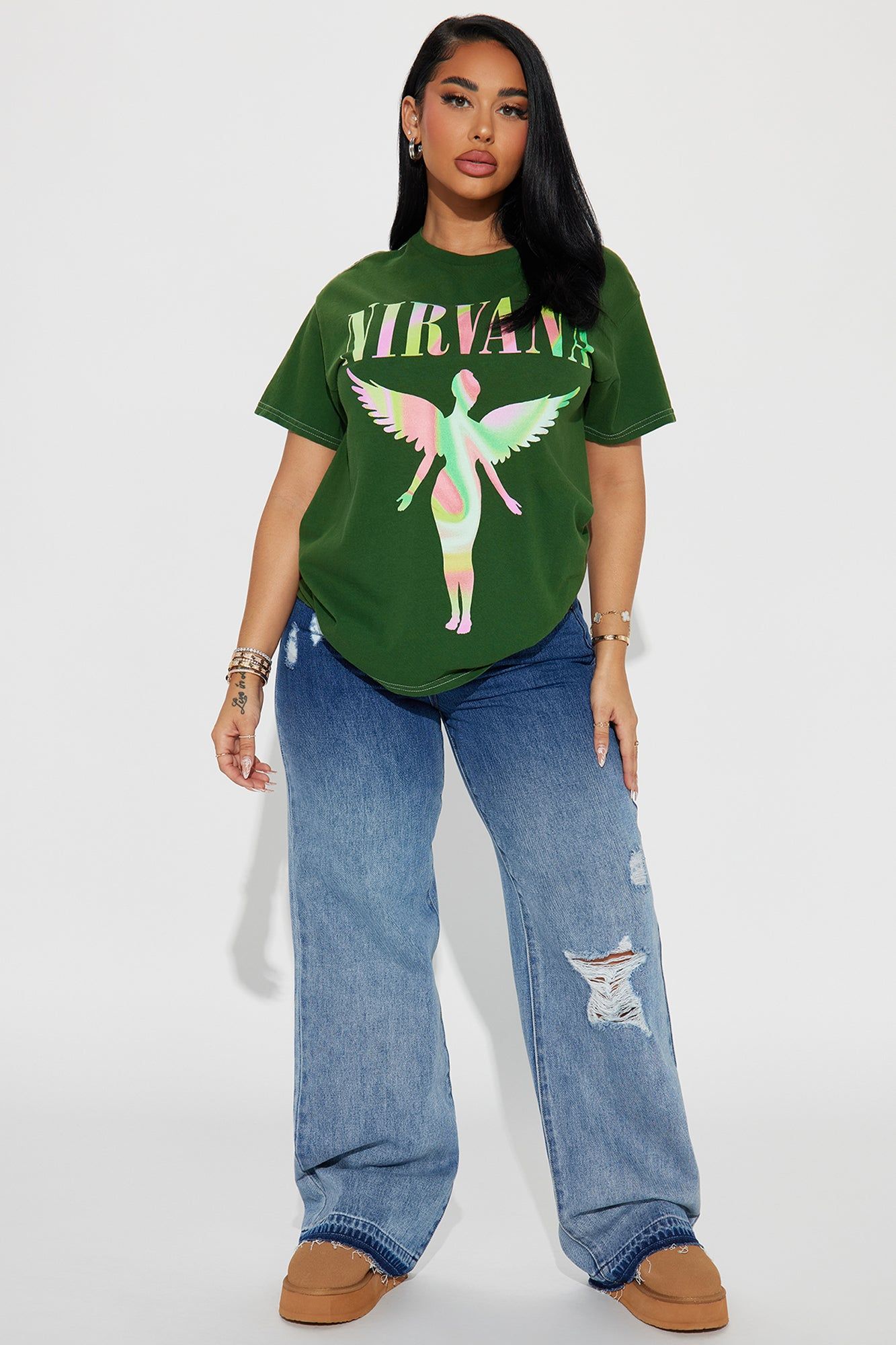 Nirvana Marble Filled In Utero Tee - Hunter sold by Fashion Nova product image thumbnail 2