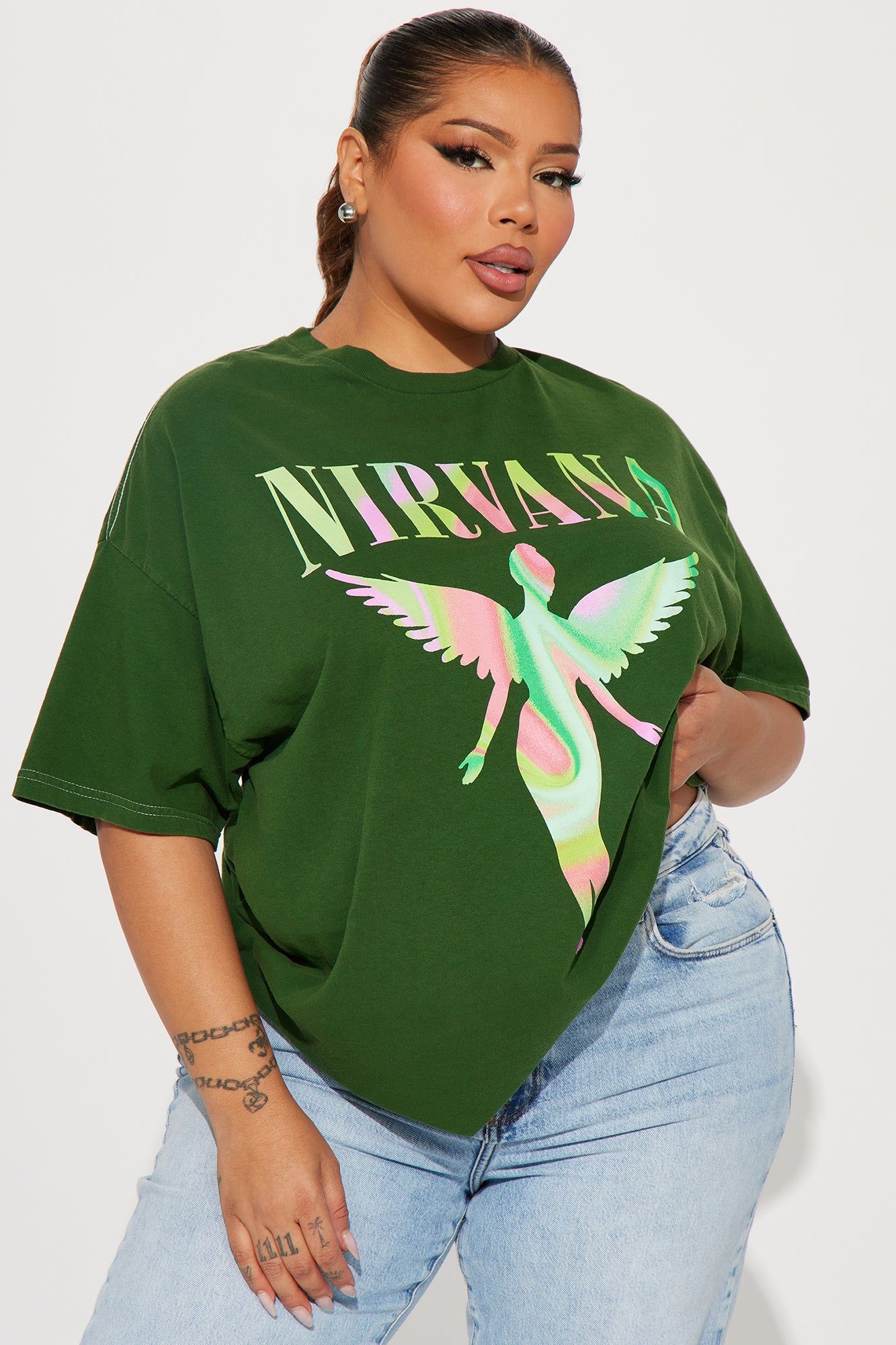 Nirvana Marble Filled In Utero Tee - Hunter sold by Fashion Nova product image thumbnail 4