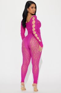Sierra Seamless Jumpsuit - Magenta sold by Fashion Nova