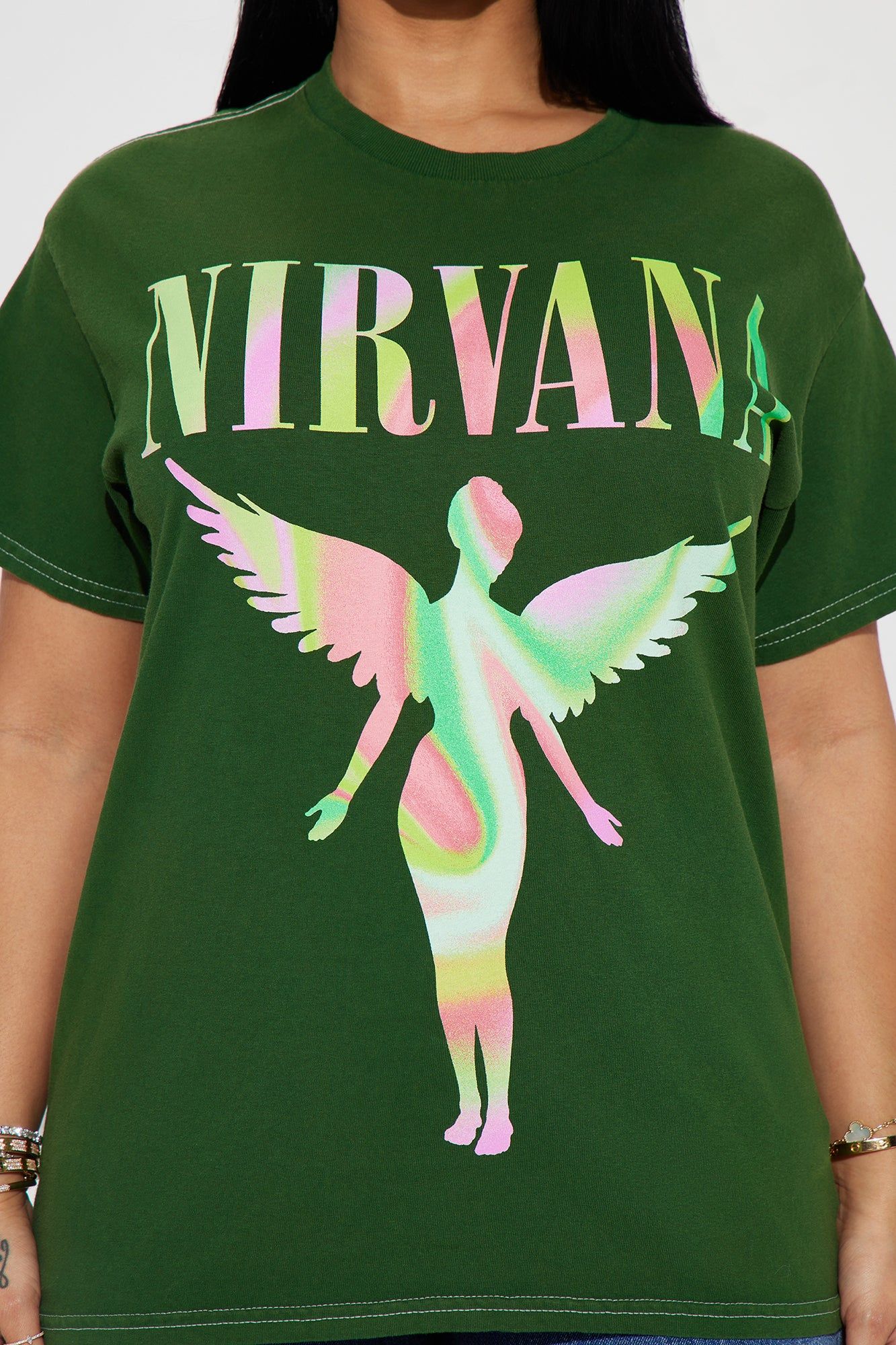 Nirvana Marble Filled In Utero Tee - Hunter sold by Fashion Nova product image thumbnail 3