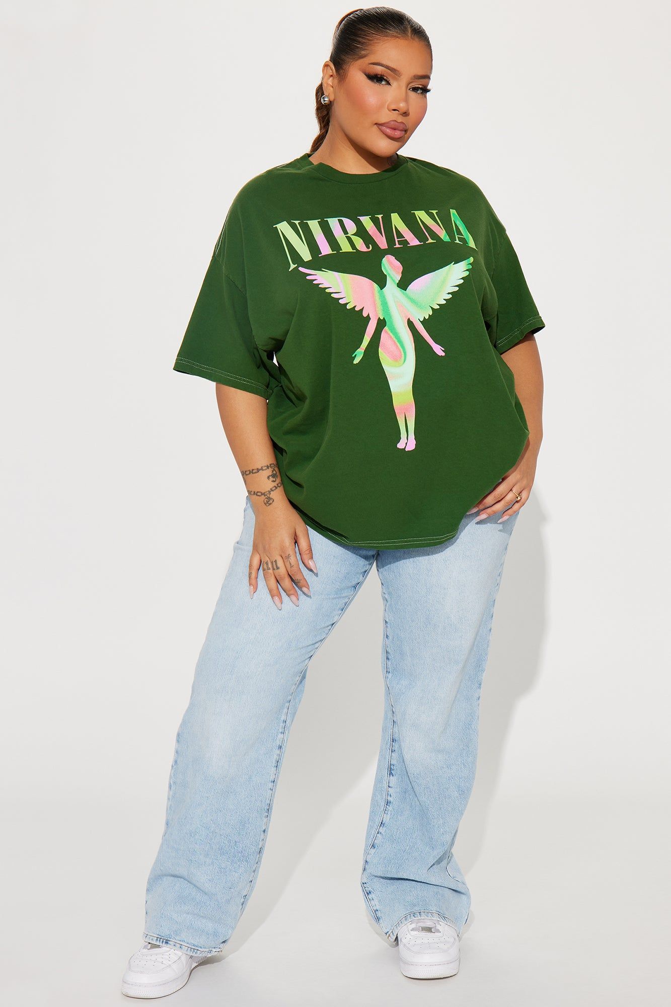 Nirvana Marble Filled In Utero Tee - Hunter sold by Fashion Nova product image thumbnail 5
