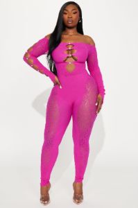 Sierra Seamless Jumpsuit - Magenta sold by Fashion Nova