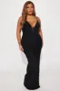 Valentina Laced Up Maxi Dress - Black sold by Fashion Nova