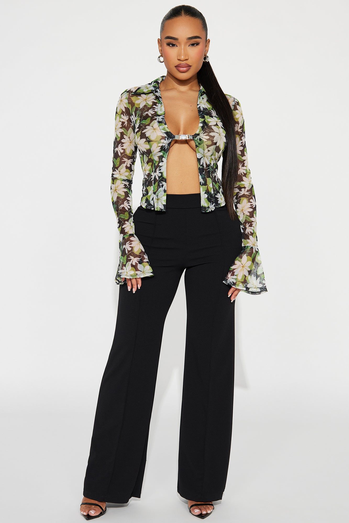 Maevin Mesh Top - Green/combo sold by Fashion Nova product image thumbnail 2