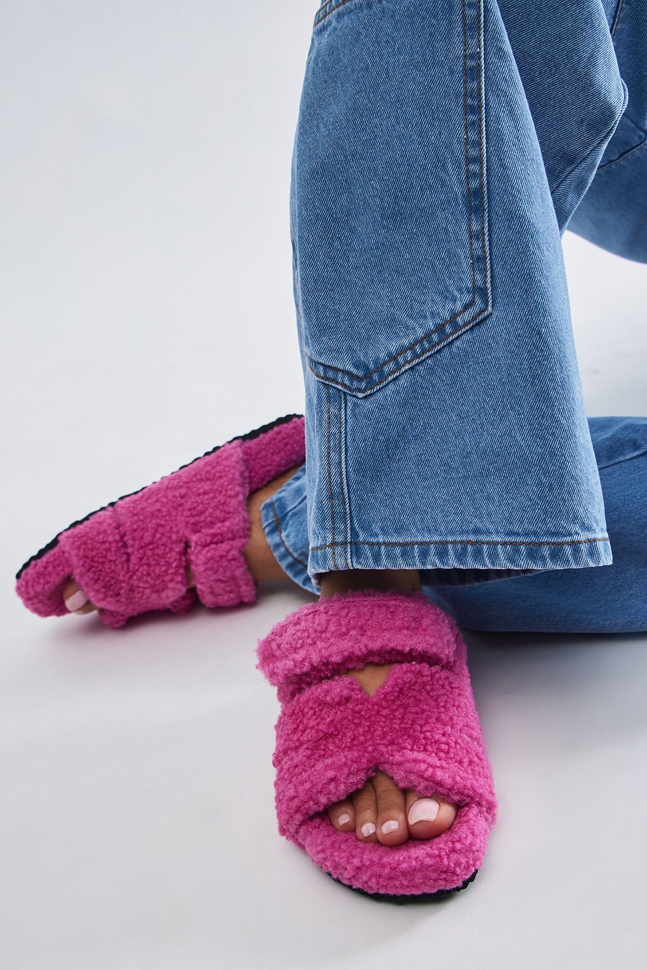 Staying Close Slippers - Pink sold by Fashion Nova