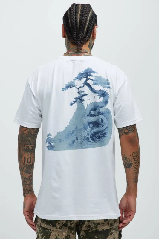Bonsai Dragon Short Sleeve Tee - White sold by Fashion Nova