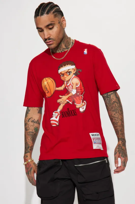 Boondocks Ball Time Short Sleeve Tee - Red sold by Fashion Nova