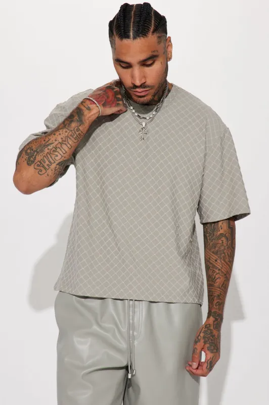 Come and Go Short Sleeve Crew Tee - Grey sold by Fashion Nova