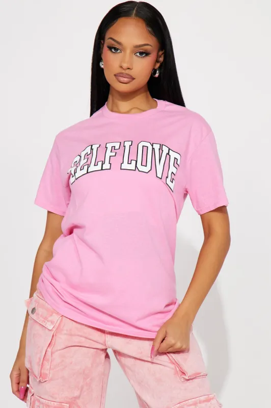 We Need More Self Love Tee - Pink sold by Fashion Nova