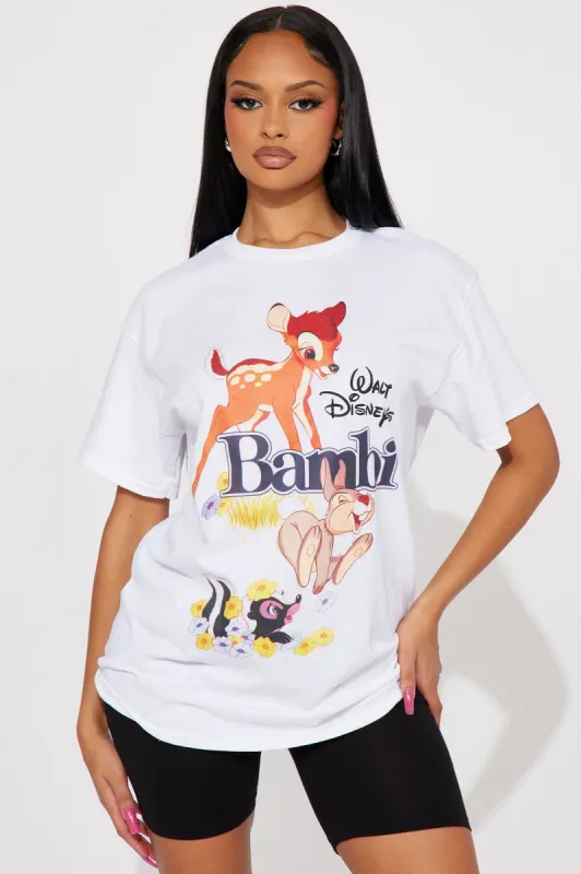 Bambi And Friends Graphic Tshirt - White sold by Fashion Nova