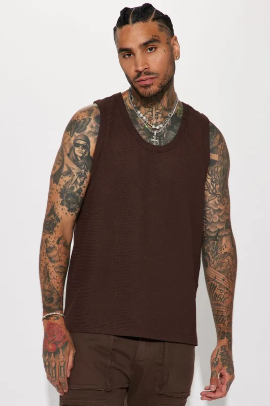 The Forest Drive Tank - Dark Brown sold by Fashion Nova