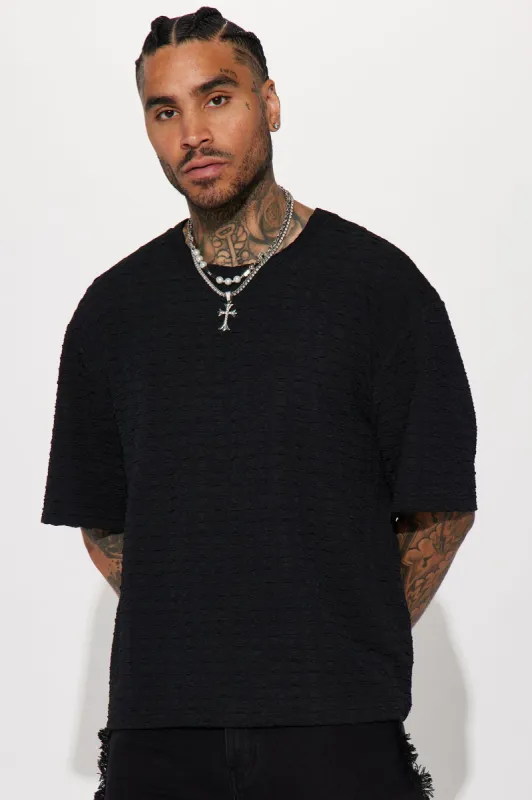 Hurt Her Feelings Short Sleeve Crew Tee - Black sold by Fashion Nova