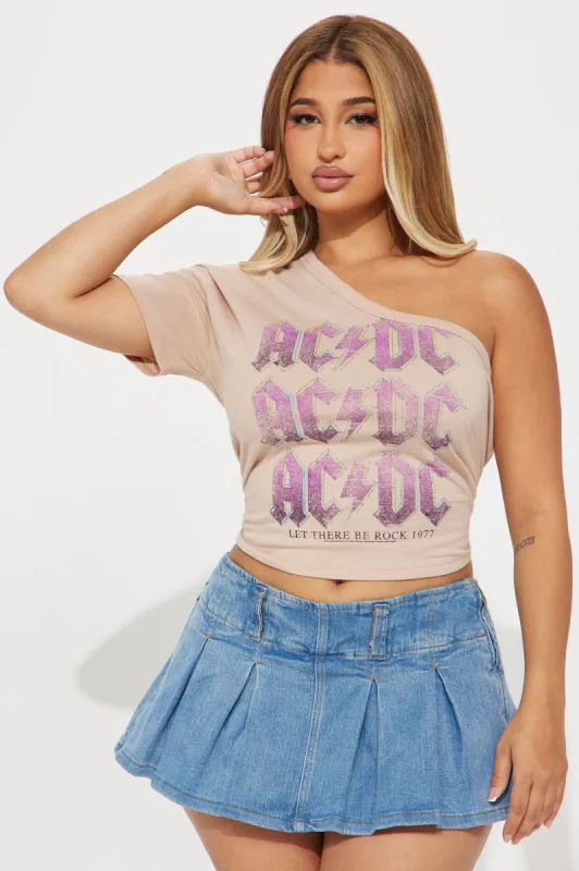ACDC One Shoulder Top - Taupe sold by Fashion Nova