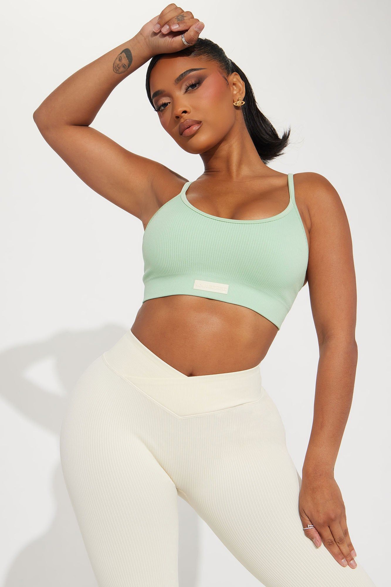 Core Mix And Match Active Set - Sage/combo sold by Fashion Nova