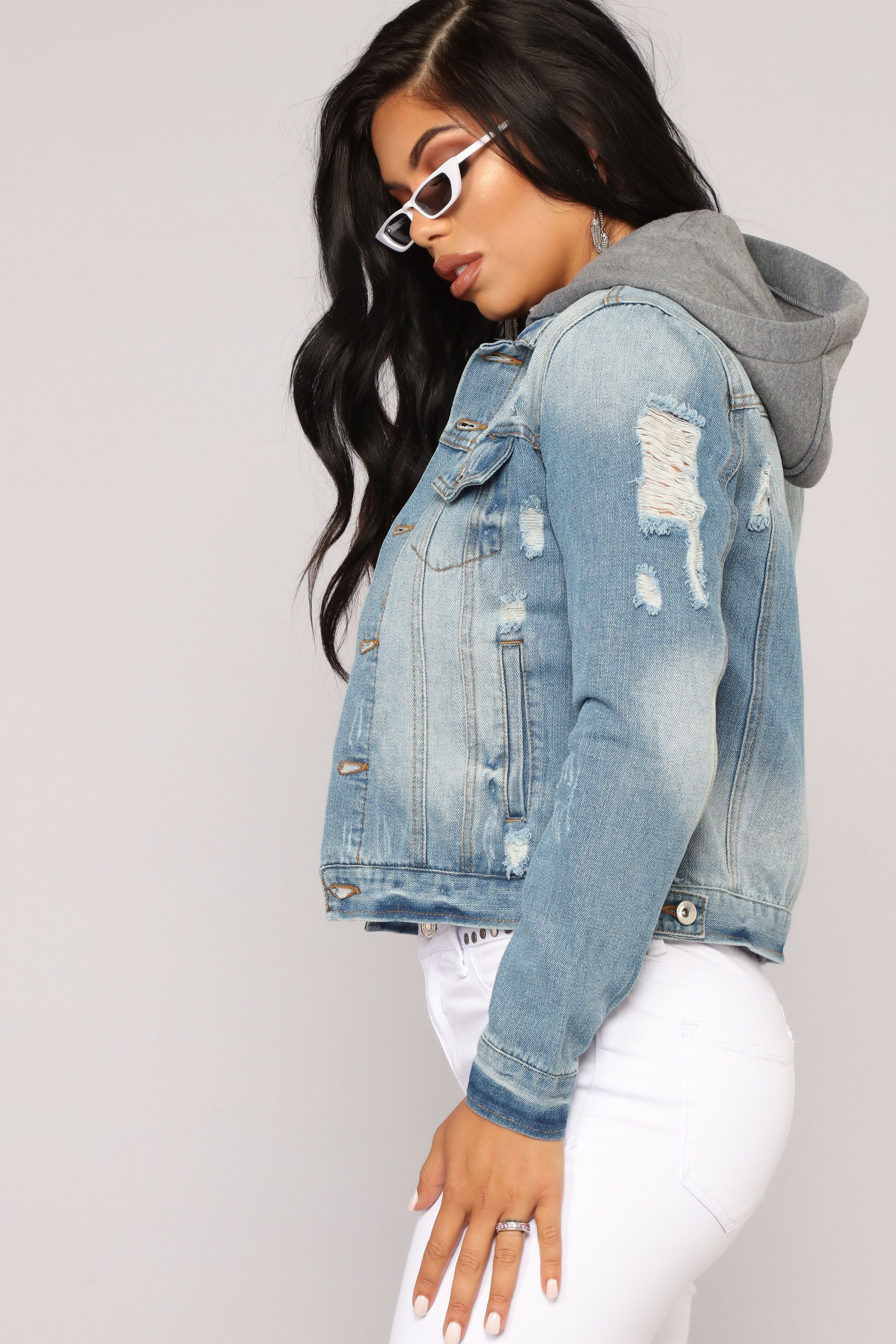 Choosing Sides Denim Jacket - Medium Wash sold by Fashion Nova product image thumbnail 3