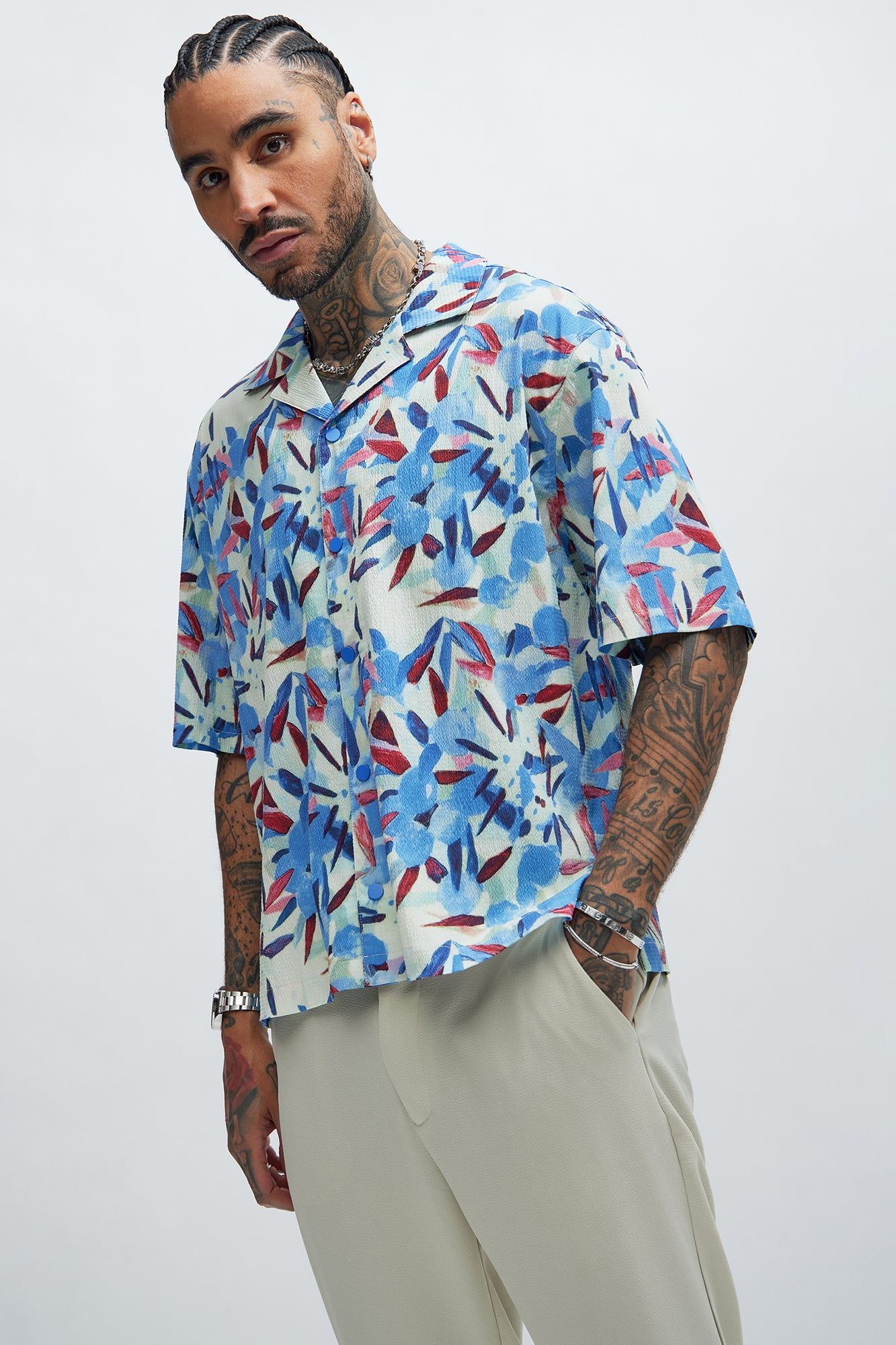 Explosion Shirt - Multi Color sold by Fashion Nova