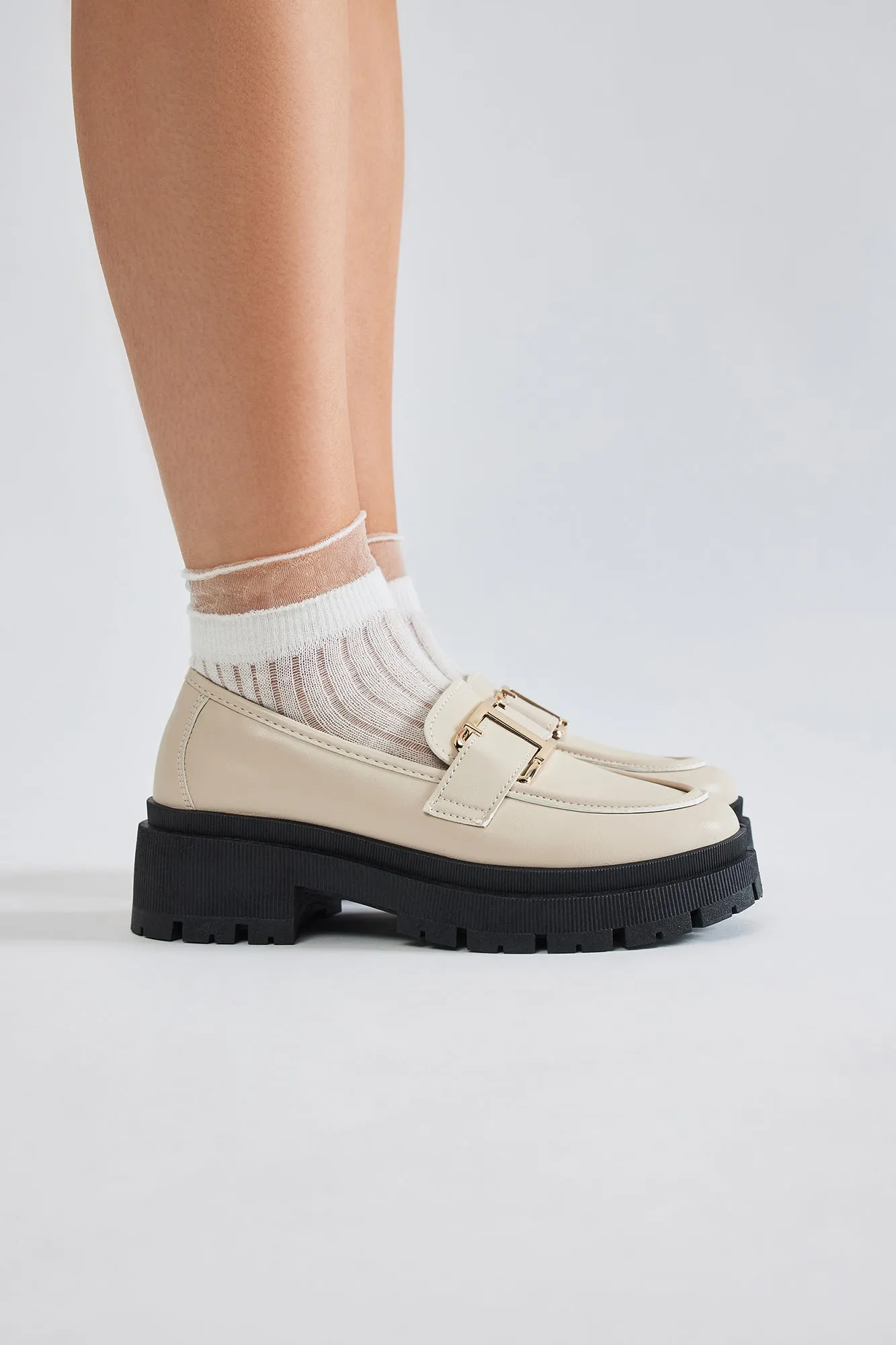 Worth My Time Platform Loafers - Ivory sold by Fashion Nova product image thumbnail 2