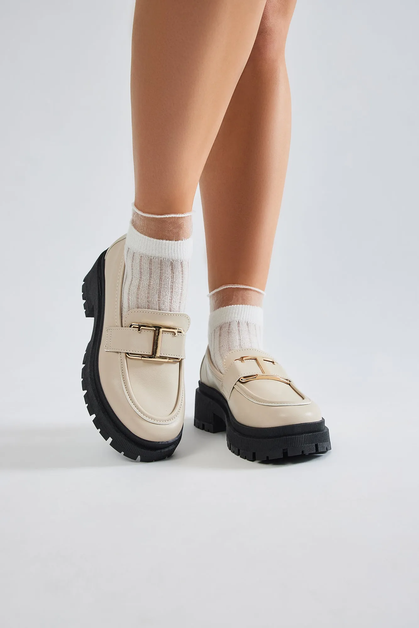 Worth My Time Platform Loafers - Ivory sold by Fashion Nova