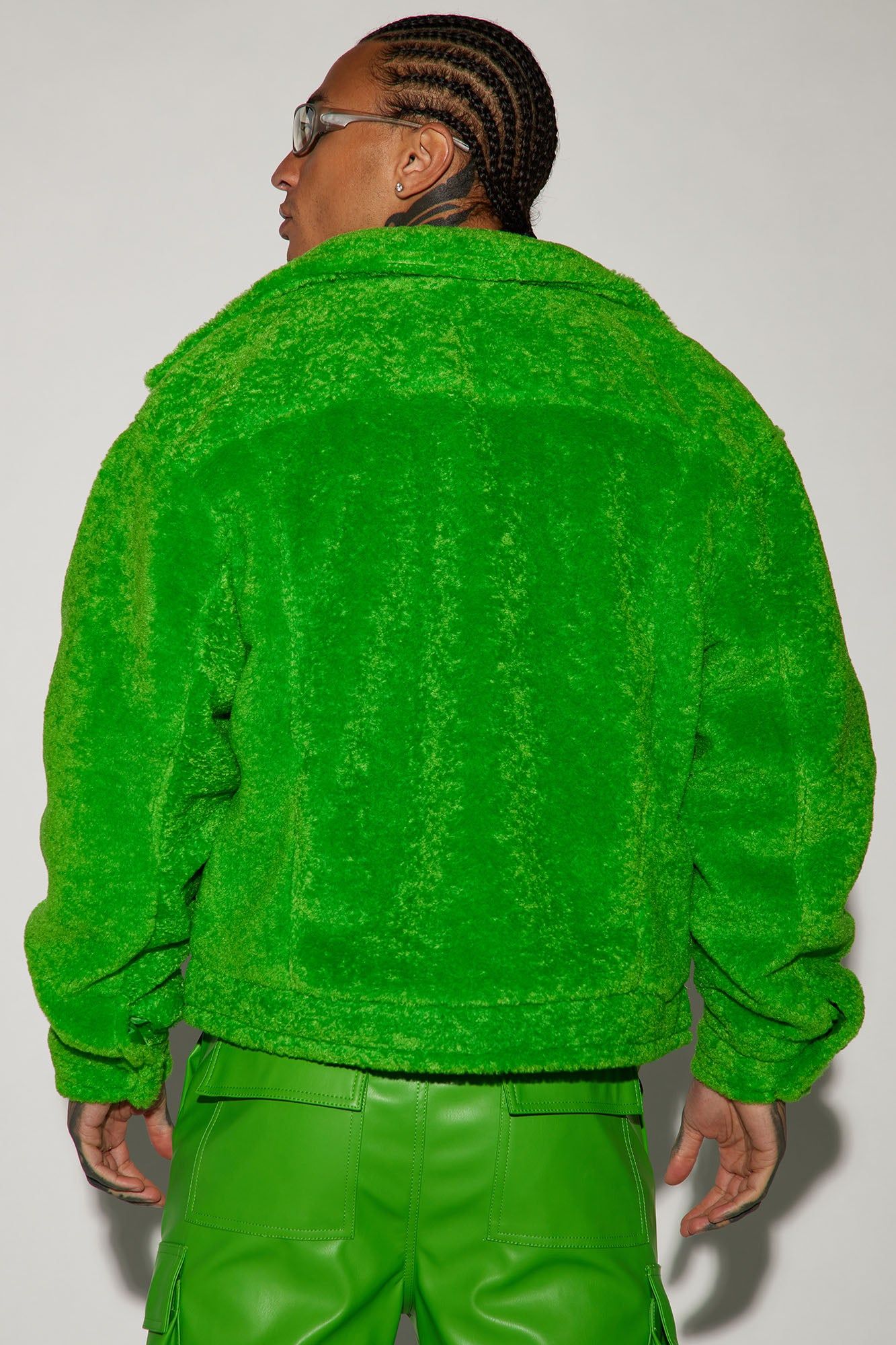 Tacoma Shearling Trucker Jacket - Green sold by Fashion Nova product image thumbnail 4