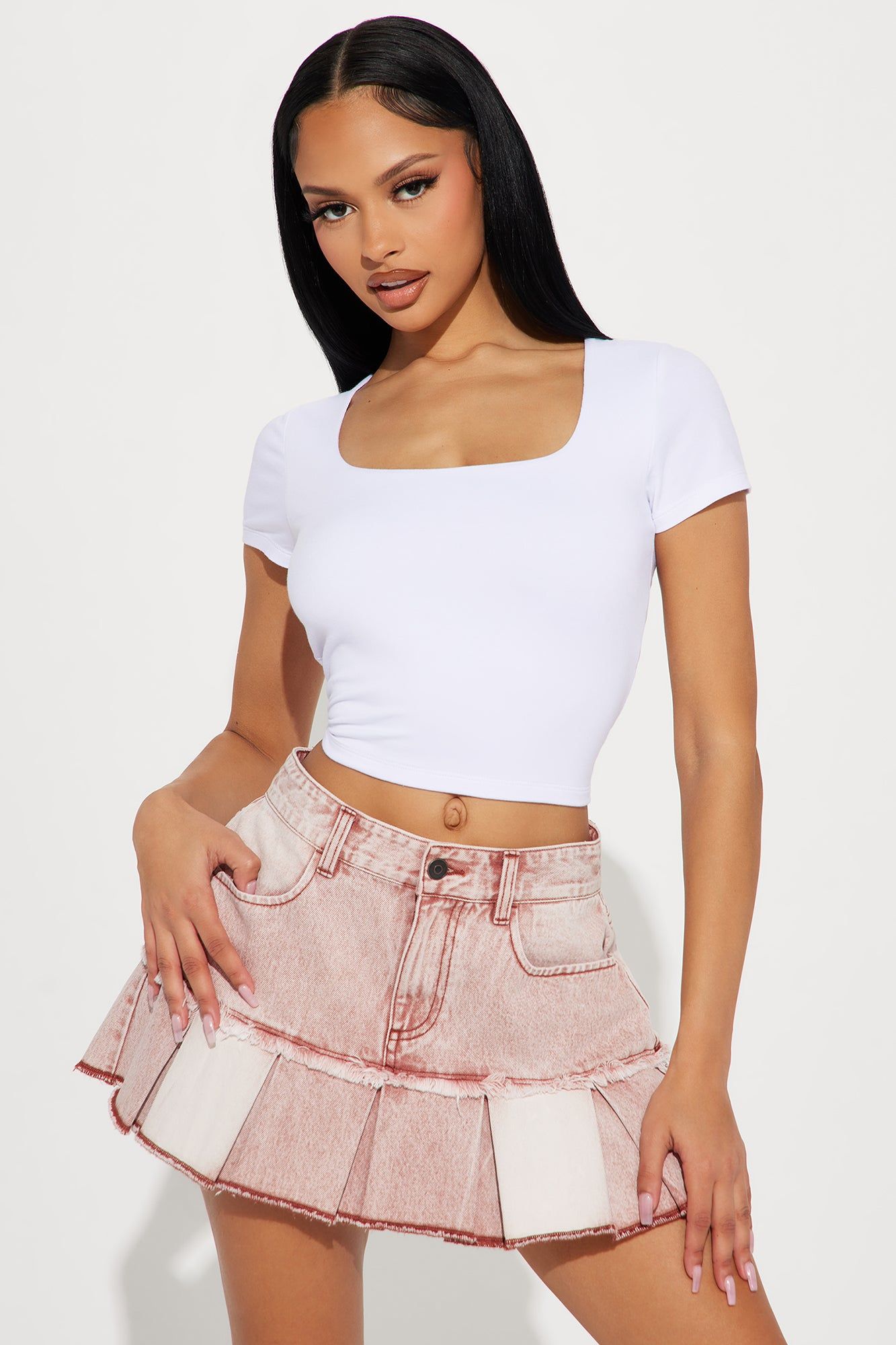 Joseline Crop Top - White sold by Fashion Nova