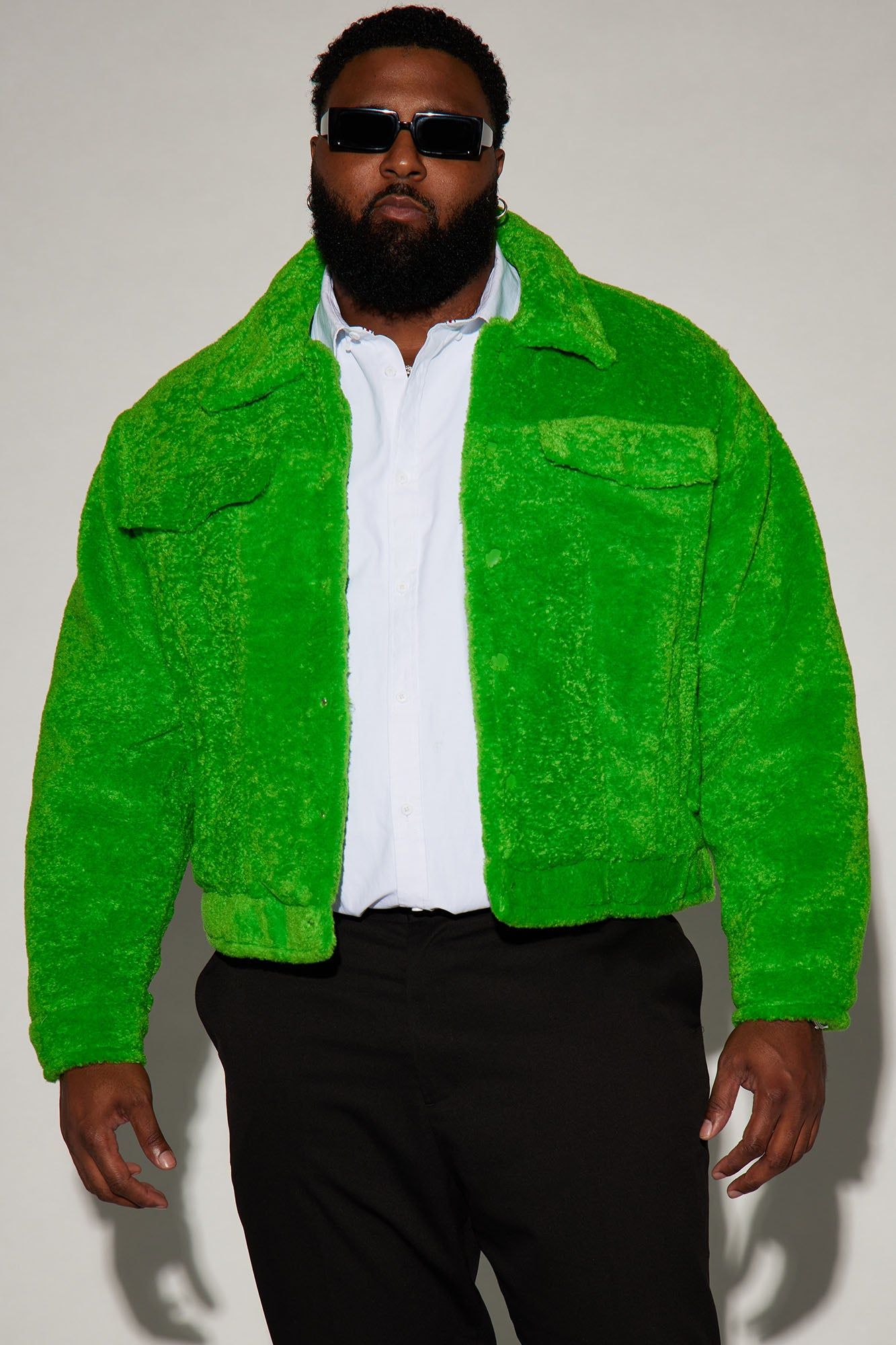 Tacoma Shearling Trucker Jacket - Green sold by Fashion Nova product image thumbnail 5